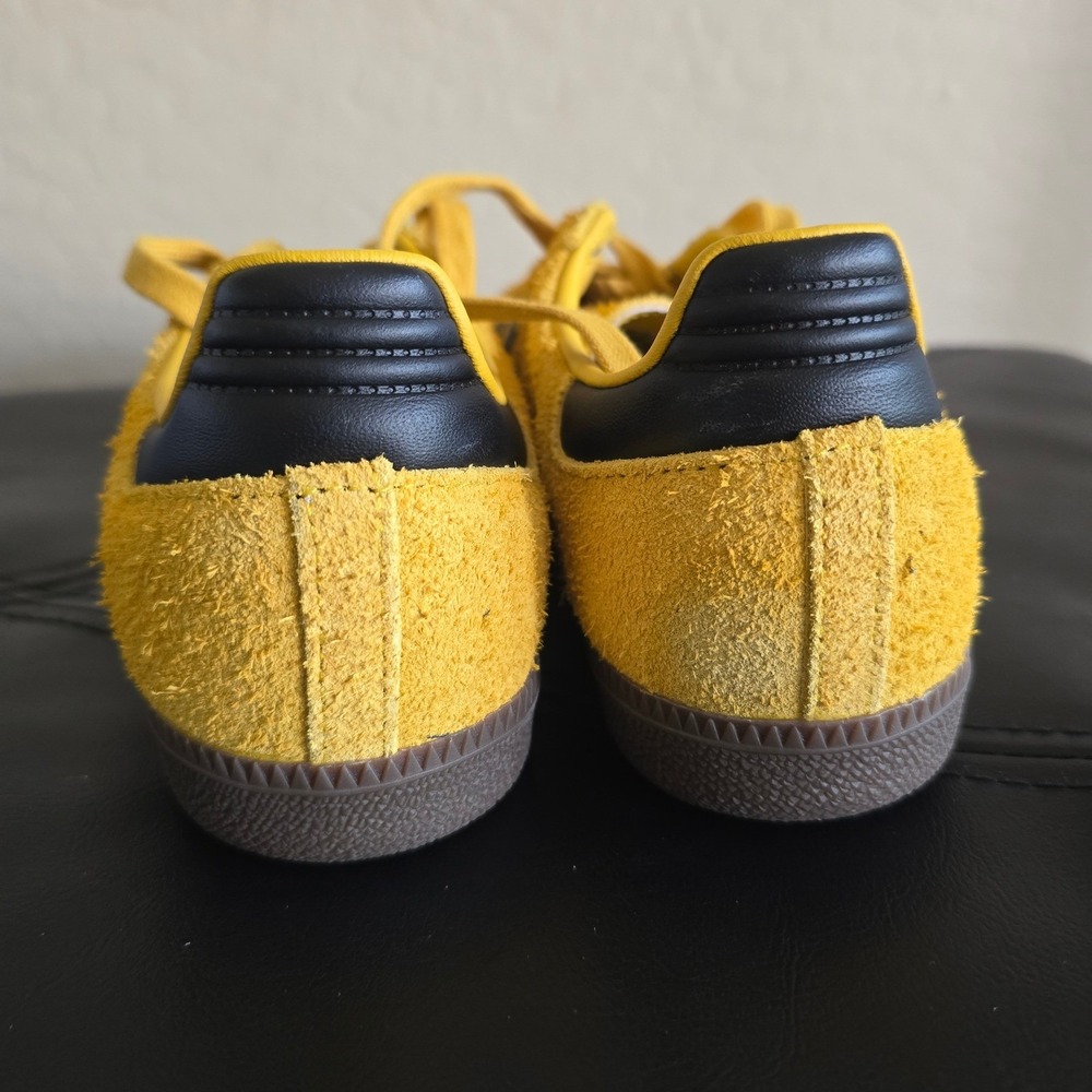 Adidas Originals Samba OG Sneakers Yellow black Size 6.5 Retro Preppy Streetwear - Picture 7 of 11
